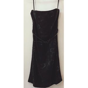 White House/Black Market Strapless Black Dress.